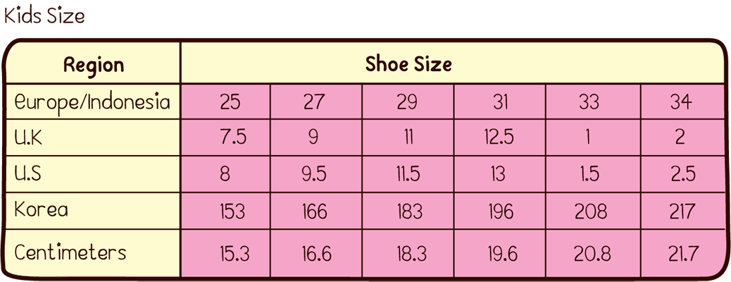 Philippines Shoe Size Chart