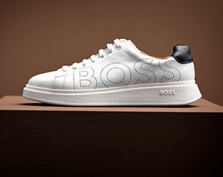 white boss shoes