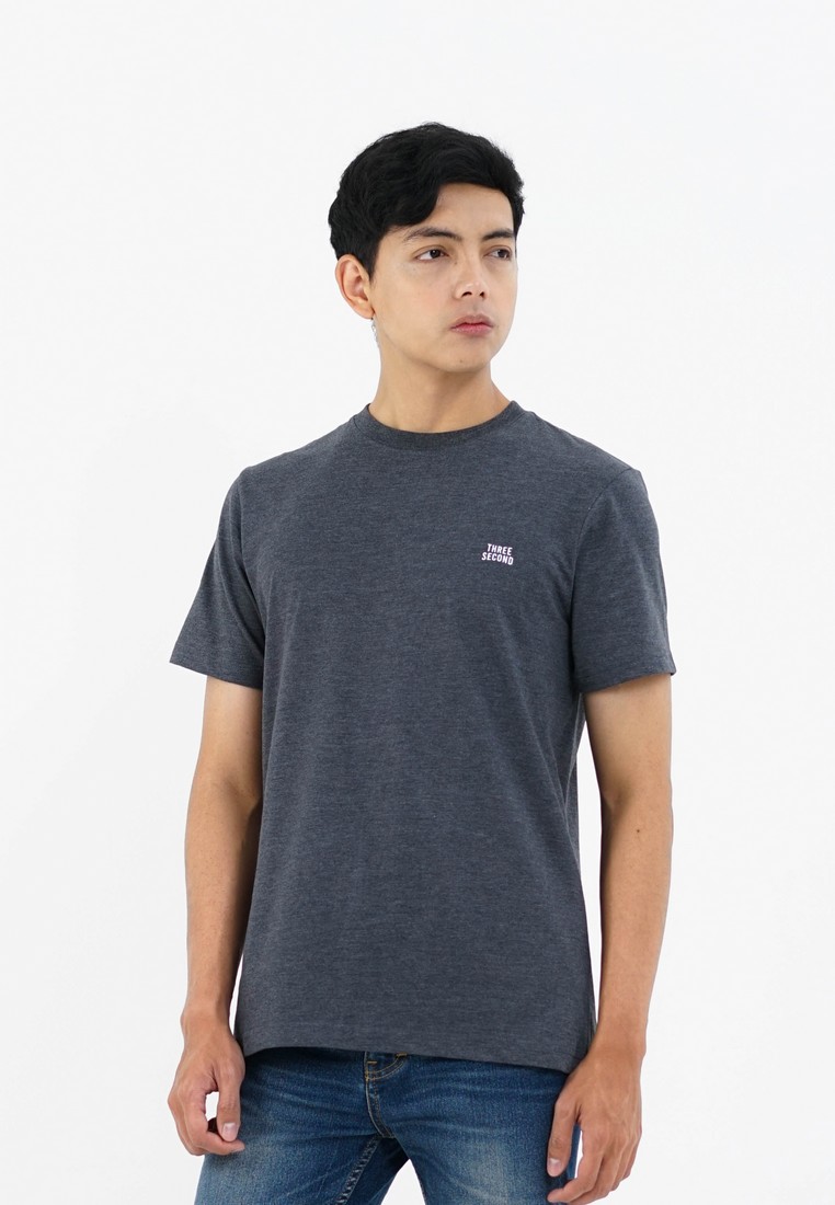 3Second Men's T-Shirt Short Sleeve Regular Fit Cotton Rally C540125