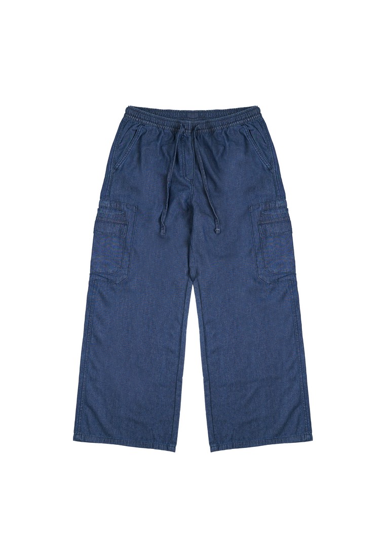 3Second Women's Long Cargo Pants Loose Fit Cotton Denim Sheina HP-C020226