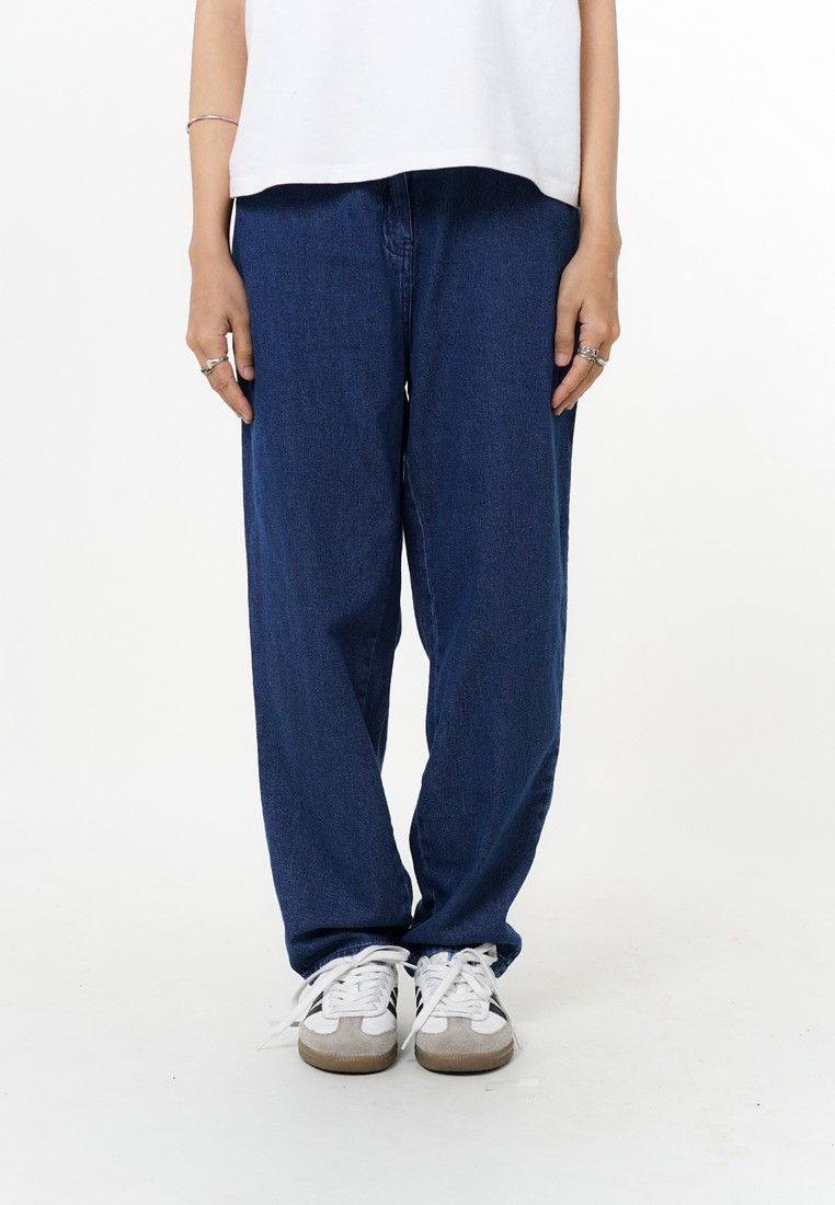 3Second Women's Long Baggy Pants Loose Fit Denim Jeans Falecia HP-C020326