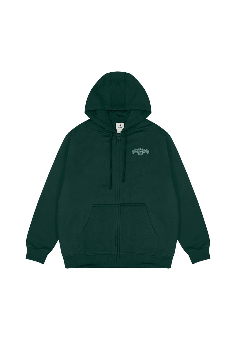 3Second Men's Jacket Zipper Hoodie Sweatshirt Regular Fit Fleece Mael 140125