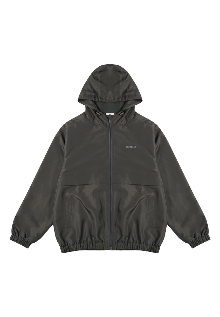 3Second Men's Jacket Zipper Hoodie Regular Fit Polyester Parasol HP-081026