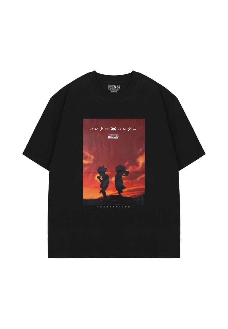 3Second x HunterxHunter T-Shirt Short Sleeve Relaxed Fit Cotton Diraison 191225