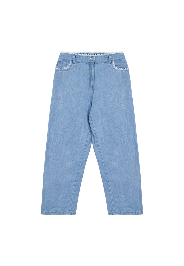 3Second Women's Long Baggy Pants Loose Fit Denim Jeans Falecia HP-C010326