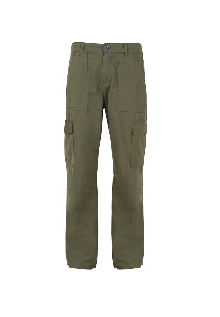3Second Women's Long Cargo Pants Loose Fit Cotton Twill Cargo On OL-C041024
