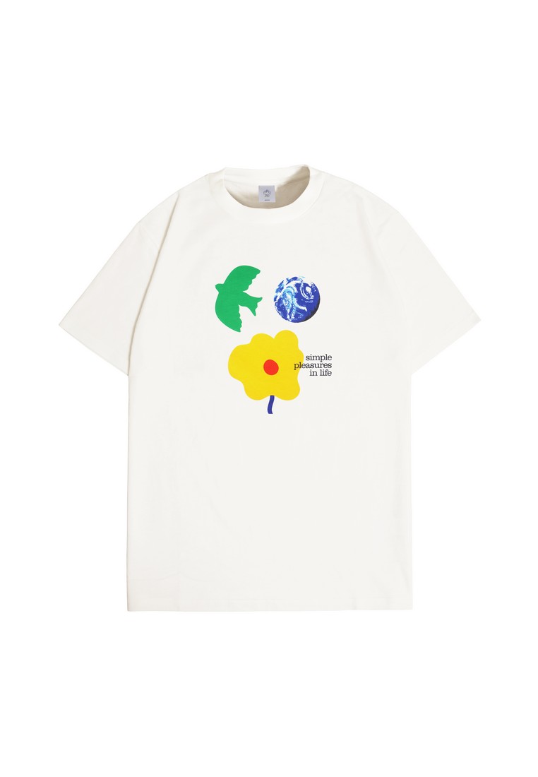 3SECOND Three2nd Men's T-Shirt Short Sleeve Element Simple Pleasure 050124