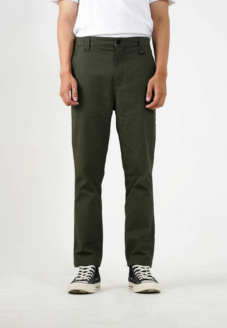 3Second Celana Chino Panjang Pria Regular Fit Katun Twill Jackie OL-C041224