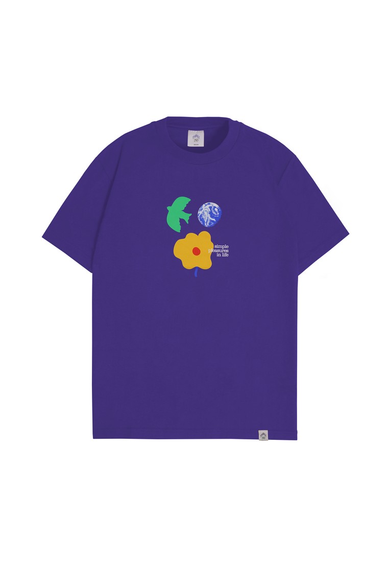 3SECOND Three2nd Men's T-Shirt Short Sleeve Element Simple Pleasure 060124