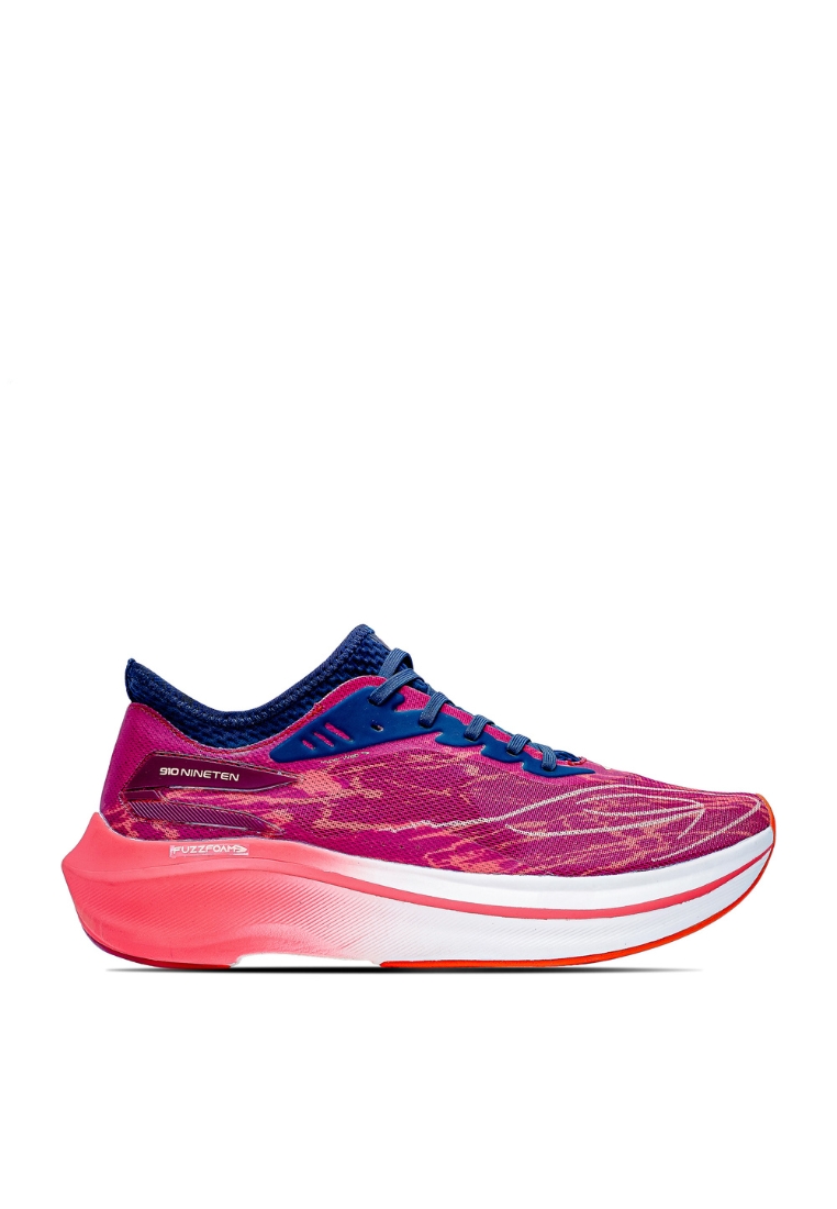 910nineten HAZE VELOCE sepatu lari - Burgundy/Navy/Merah