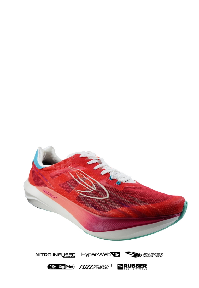 910 Nineten Haze Strike Prime Sepatu Lari - Merah/Putih