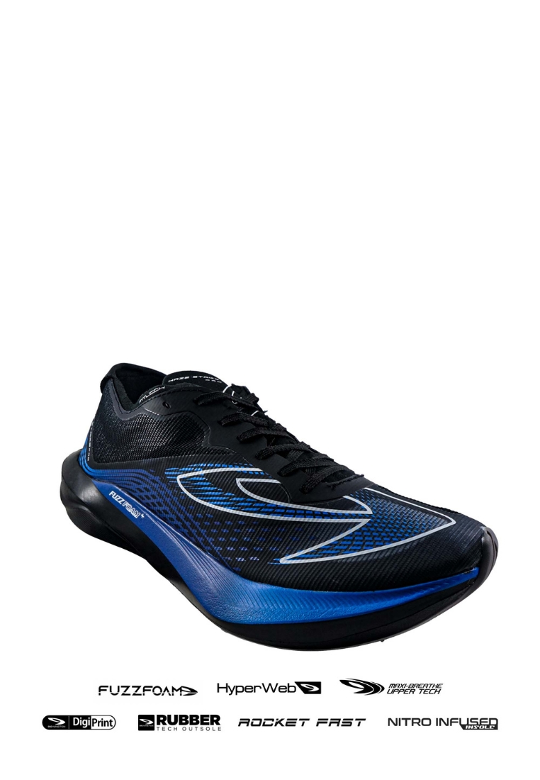 910 Nineten Haze Strike Pro Sepatu Lari - Hitam / Biru