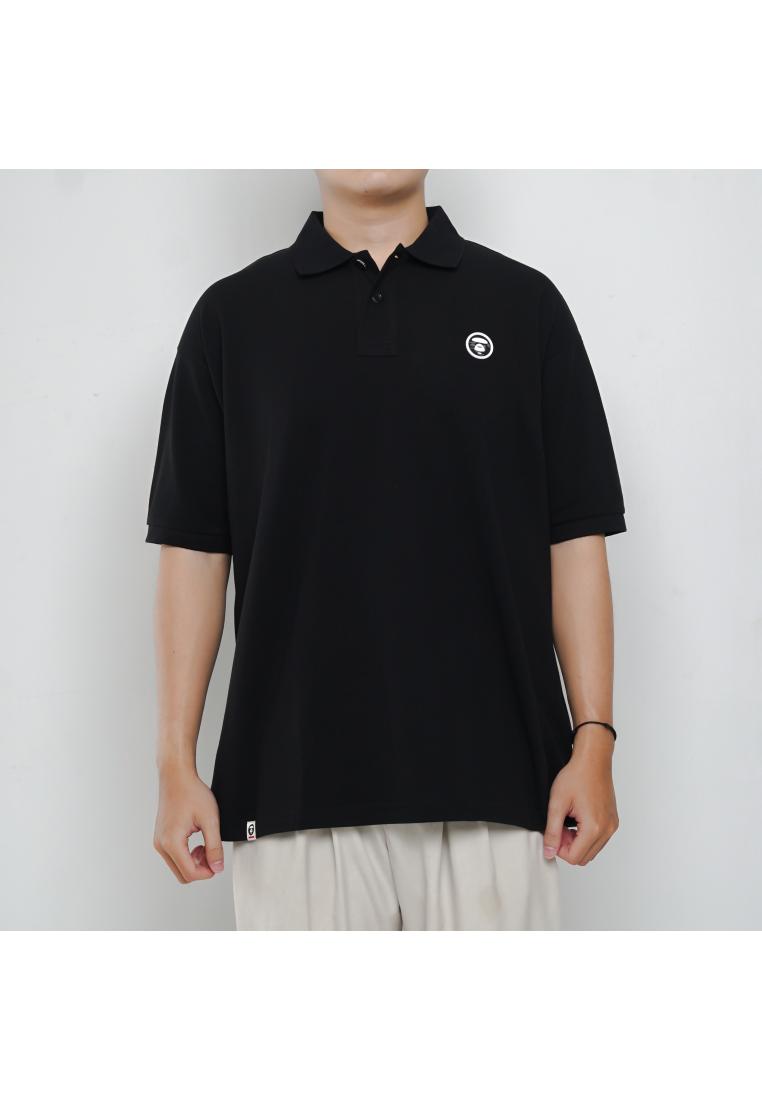 AAPE BY BATHING APE Polo AAPE HEAD PATCH POCKET WHITE BLACK POLO 100% ORIGINAL