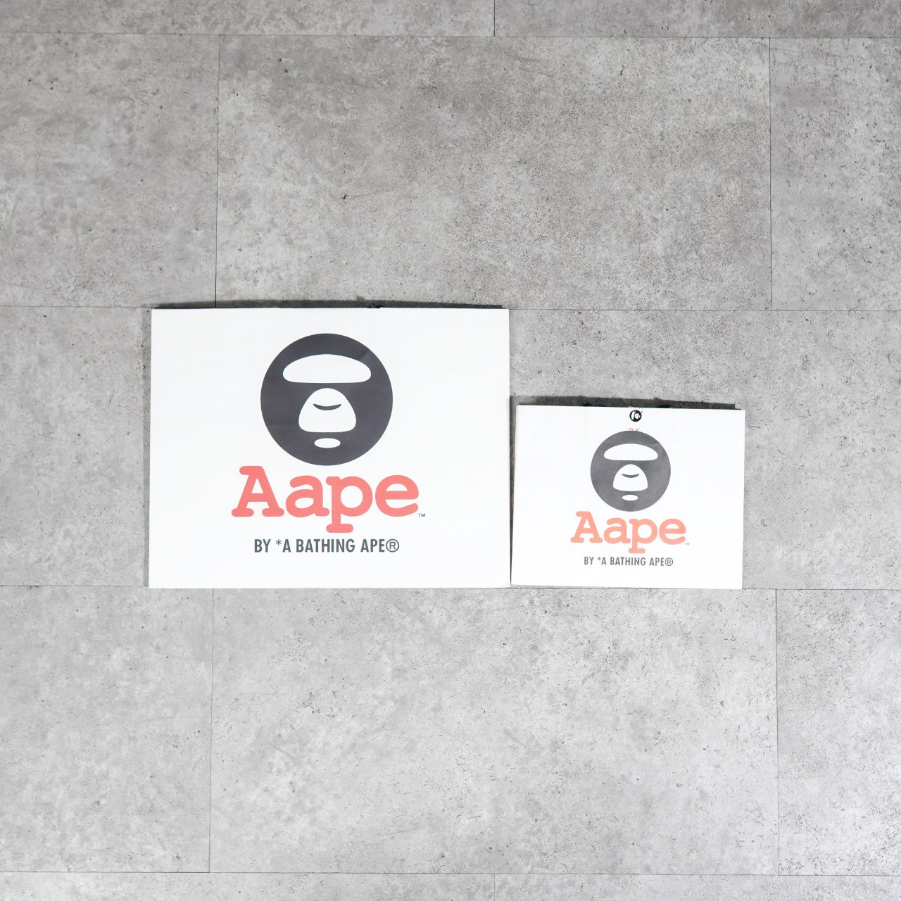 AAPE BY BATHING APE Tas PAPER BAG AAPE WHITE 100% ORIGINAL