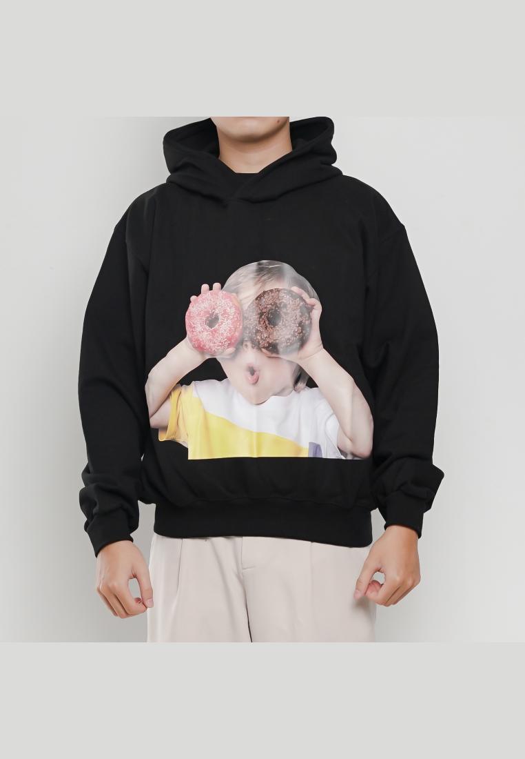Acme De La Vie Hoodie ADLV BOY DONUT CHOCOLATE BLACK HOODIE 100% ORIGINAL