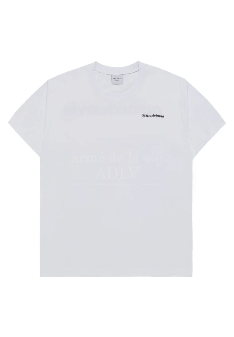 Acme De La Vie Bold Font Logo Short Sleeve T-Shirt White