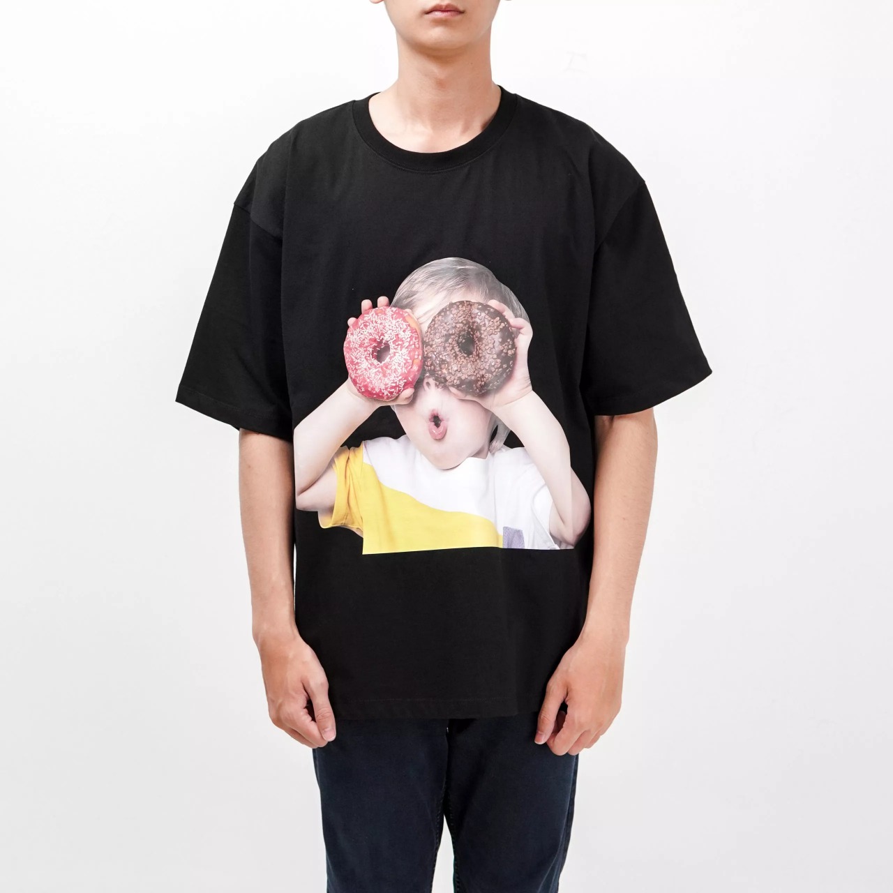 Acme De La Vie Kaos ADLV BOY DONUT CHOCOLATE BLACK TSHIRT 100% ORIGINAL