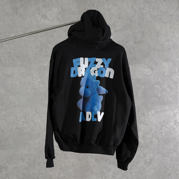 Acme De La Vie Hoodie ADLV FONT FUZZY DRAGON BLUE WHITE BLACK HOODIE 100% ORIGINAL