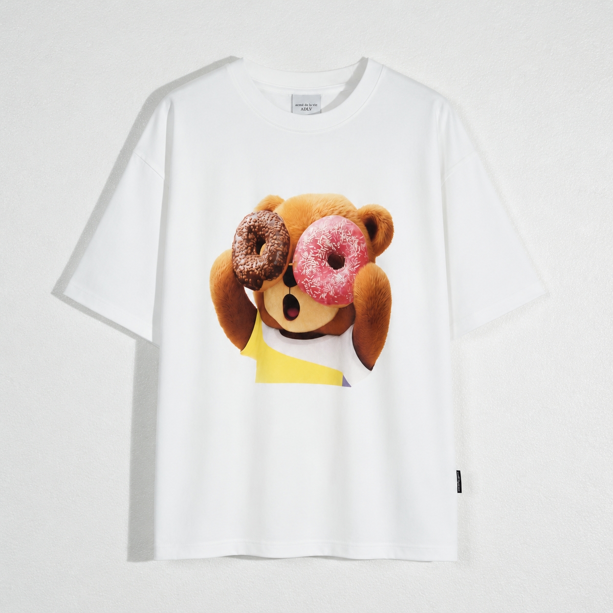 Acme De La Vie Kaos ADLV BABY BEAR DONUT 2 WHITE TSHIRT 100% ORIGINAL