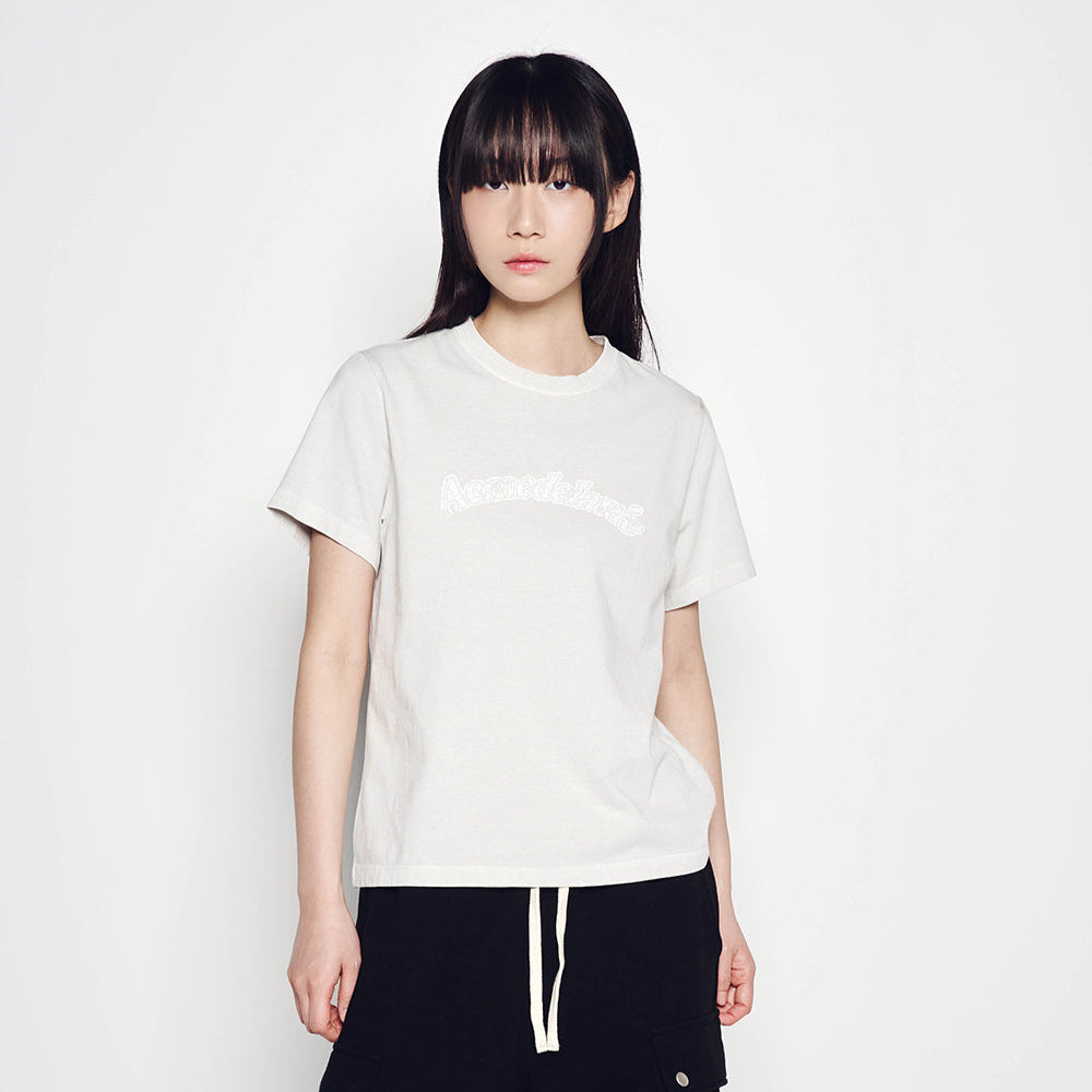 Acme De La Vie SHOOTING LOGO PIGMENT WOMAN SHORT SLEEVE T-SHIRT LIGHT GRAY