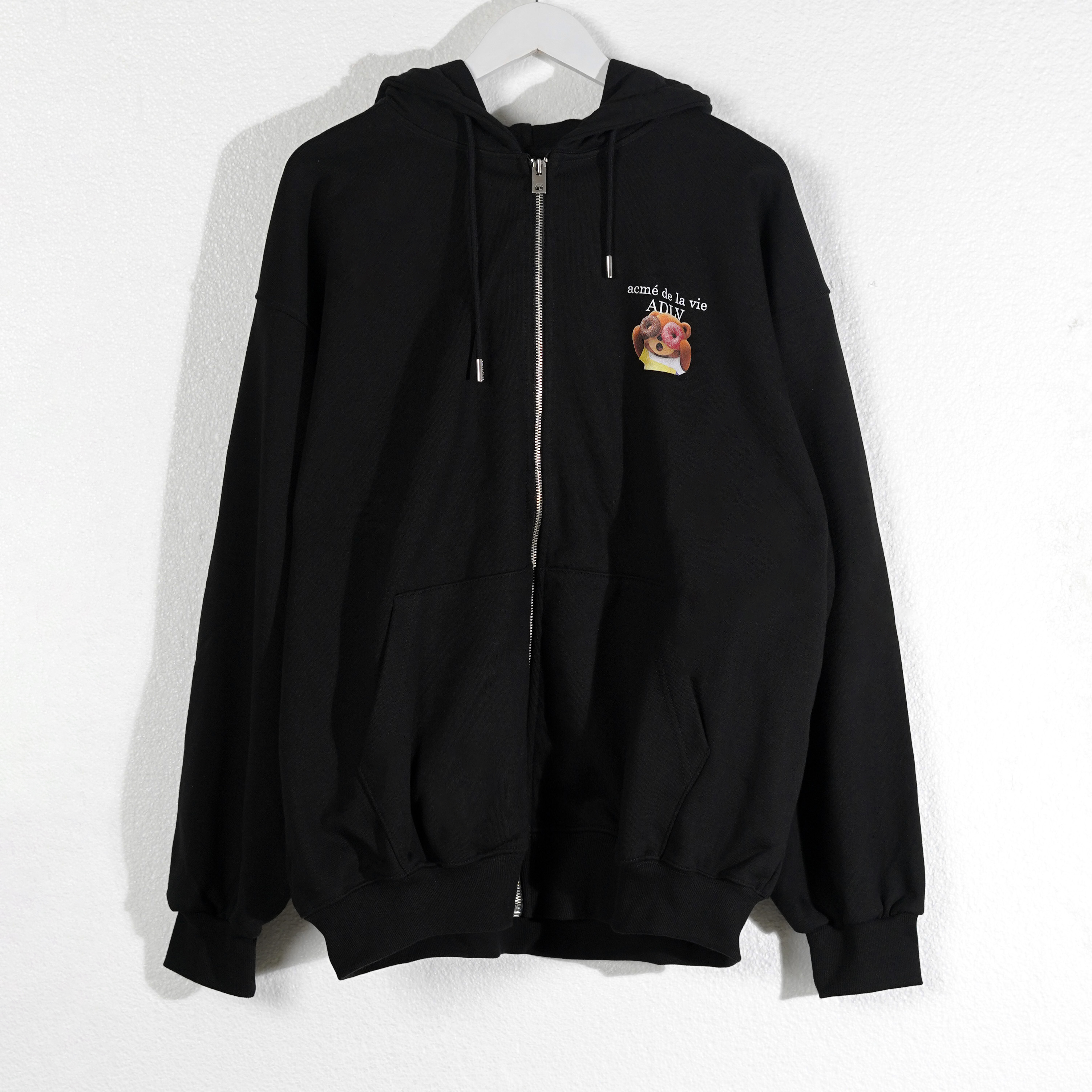 Acme De La Vie Hoodie ADLV BABY BEAR DONUT 2 BLACK ZIP HOODIE 100% ORIGINAL