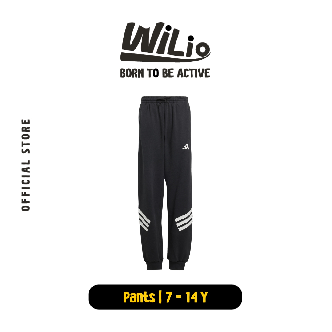 ADIDAS Future Icons 3-Stripes Wide Pants Kids JDI298 - Celana Panjang Anak (Hitam)