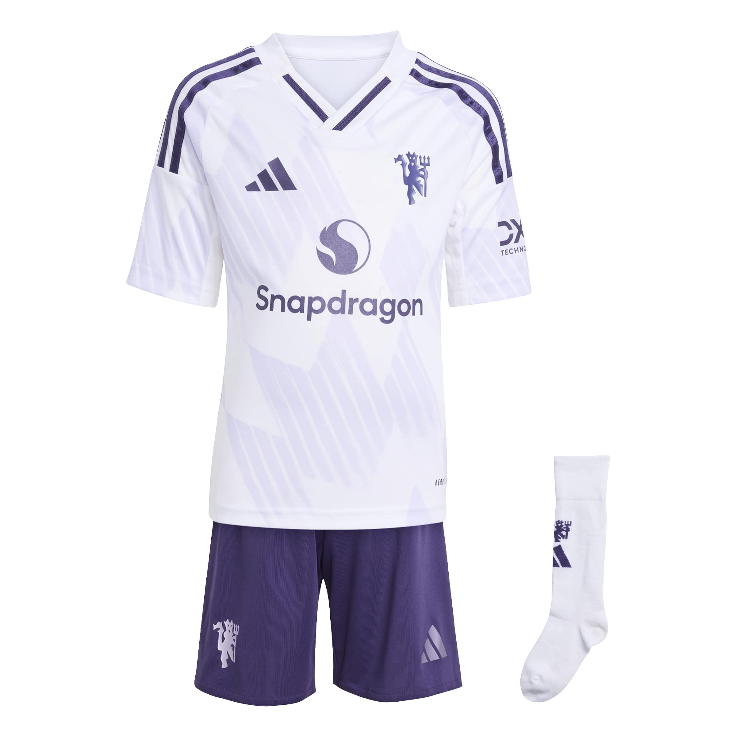 ADIDAS Manchester United 25/26 Away Mini Kit Kids KC5899 - Jersey Anak (Putih)