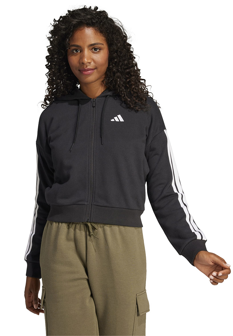 ADIDAS Essentials 3-Stripes French Terry Full-Zip Hoodie