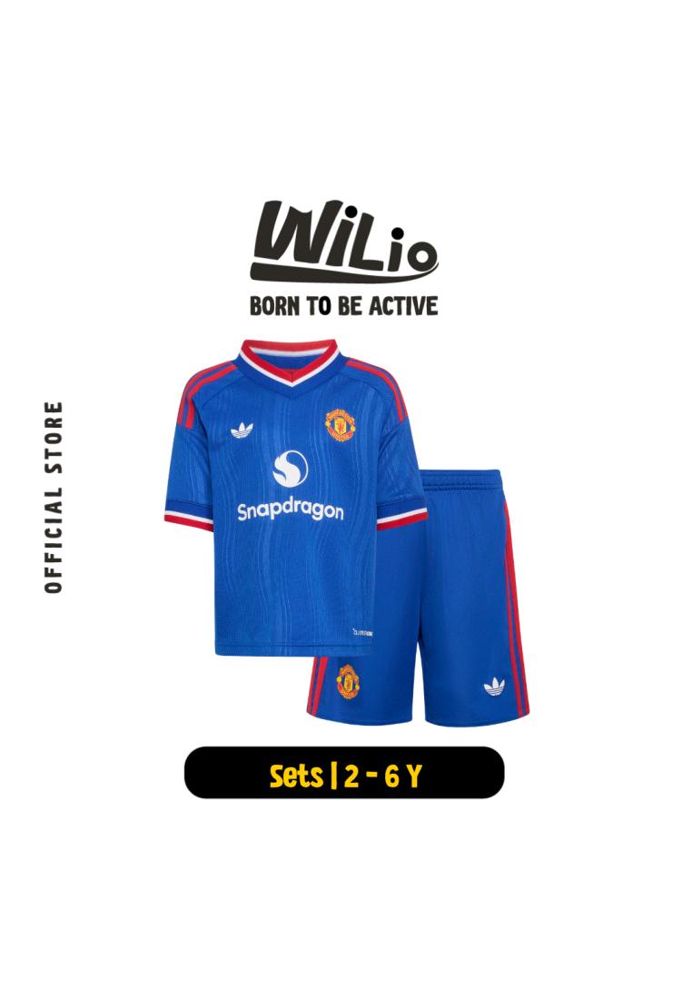 ADIDAS Mufc Manchester United Away Kids Set 26/27 Mini KC4809 - Set Jersey Anak (Biru)