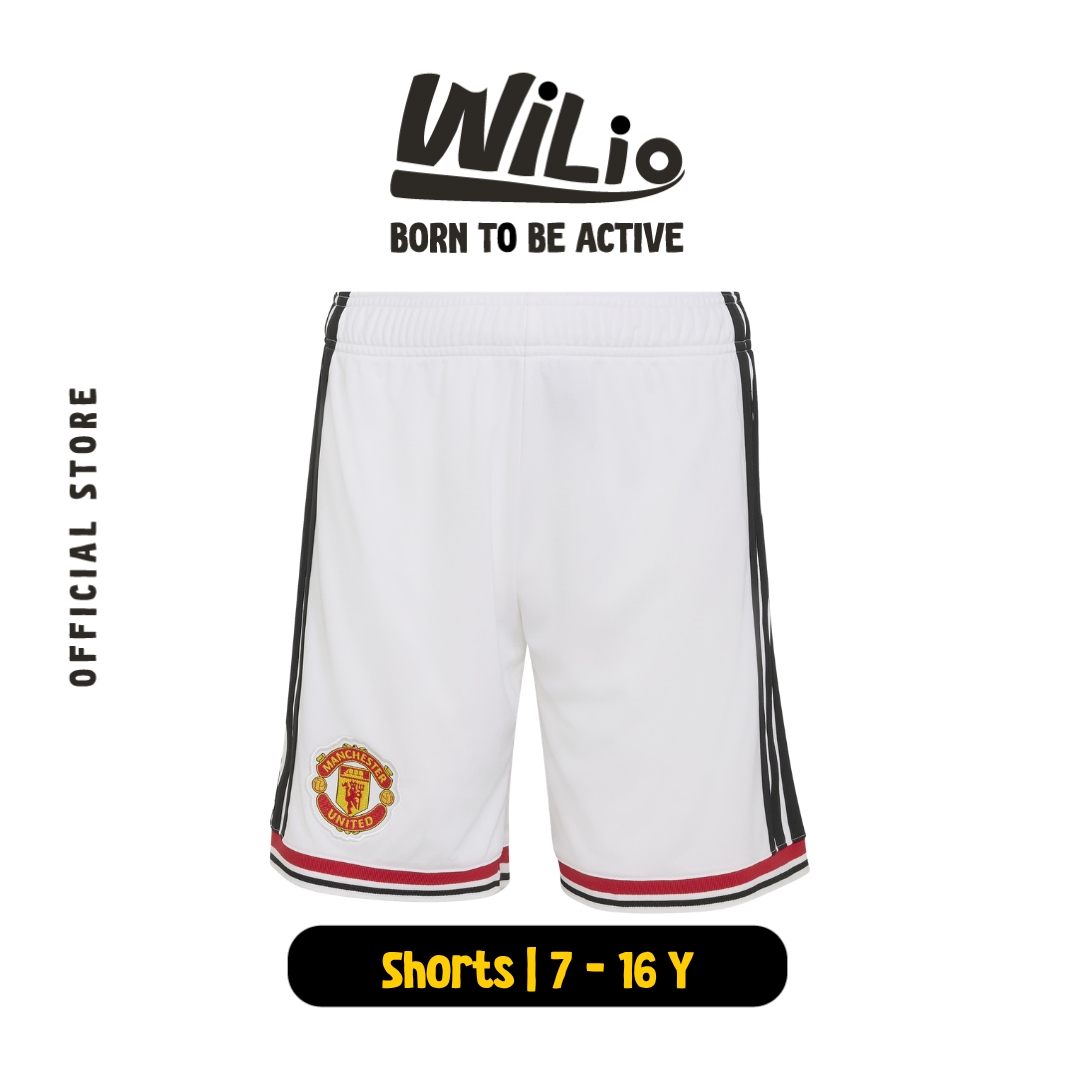 ADIDAS Manchester United 26/27 Home Kids Shorts KC4782 - Celana Pendek Anak (Putih)