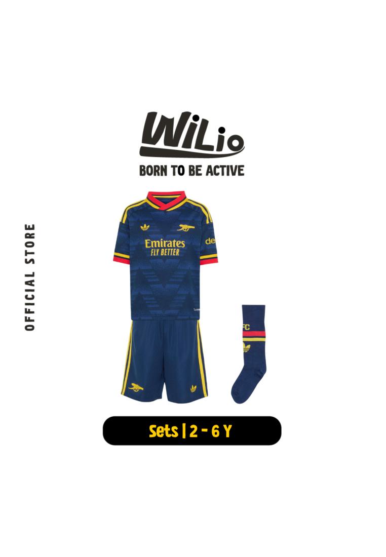 ADIDAS Afc Arsenal FC Kids Away Set Mini 26/27 KB9940 - Set Jersey Anak (Biru)