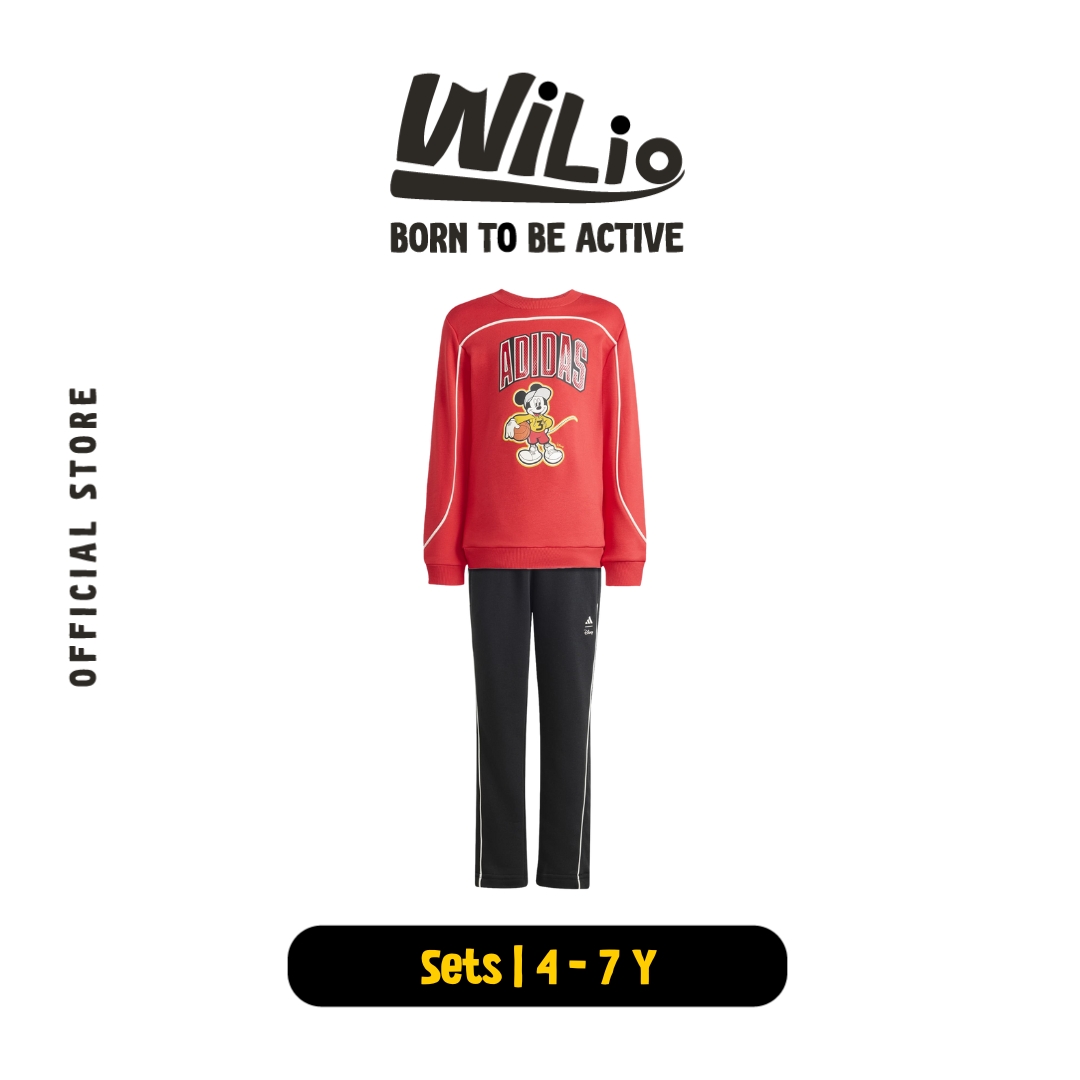 ADIDAS Disney Mickey Mouse Jogger JZ7671 - Set Jogger Anak (Merah)