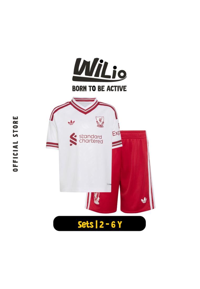 ADIDAS Lfc Liverpool FC 26/27 Away Set Mini KB8305 - Set Jersey Anak (Putih)