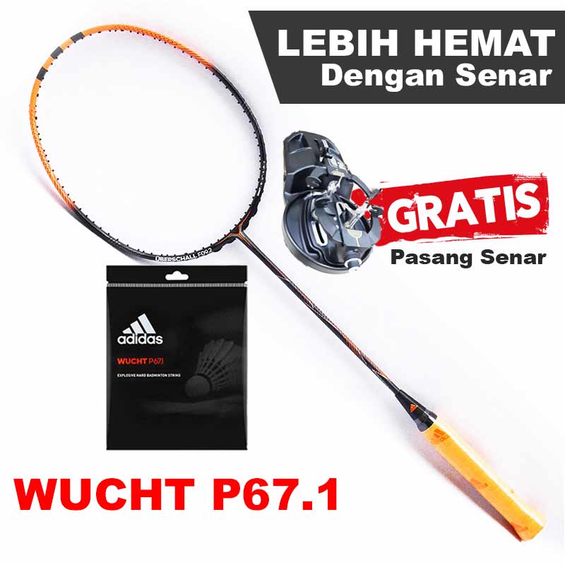 Adidas Badminton Paket Raket Badminton Adidas Uberschall F09.2 dan Senar Adidas wucht P67.1