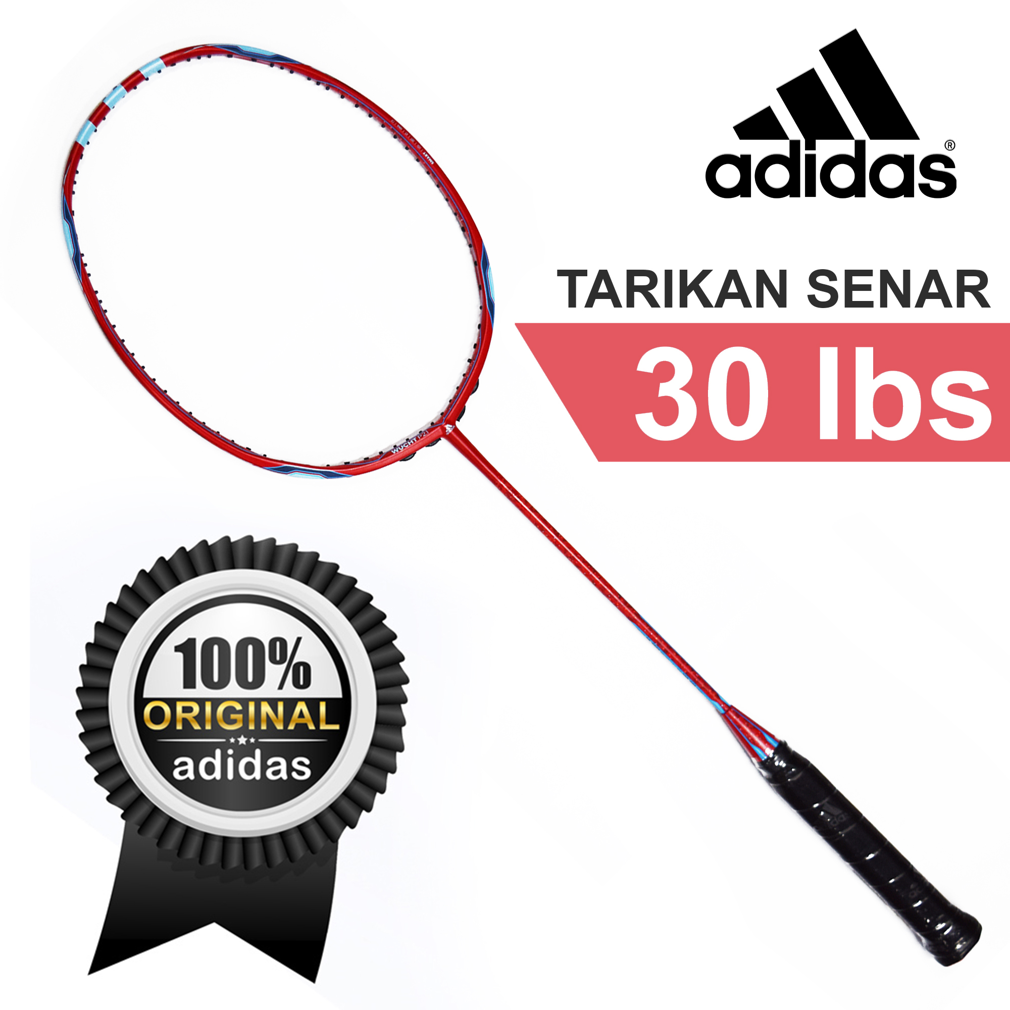 Adidas Badminton Raket Bulutangkis Badminton Adidas Wucht P2.1 Vivid Red