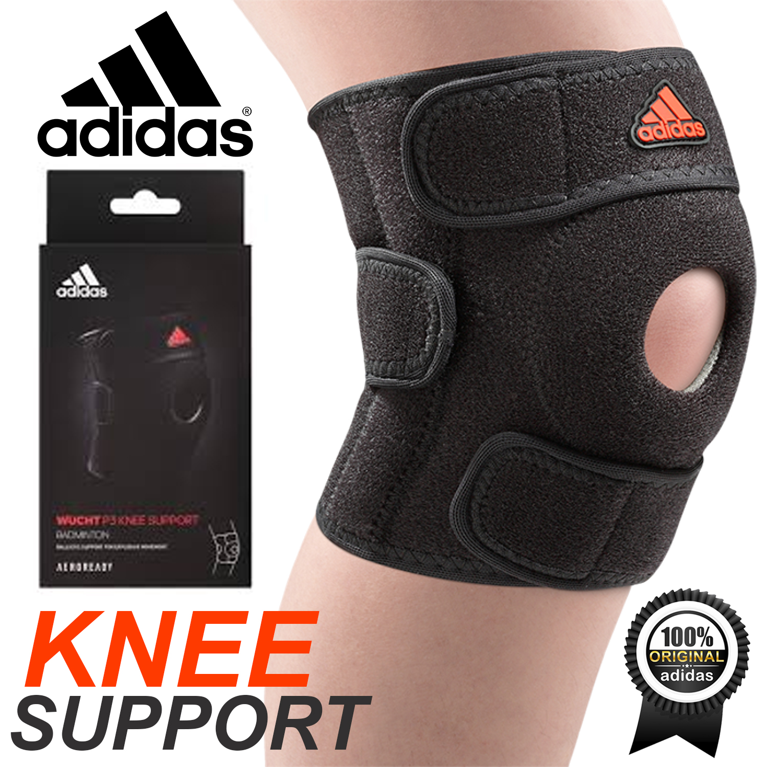 Adidas Badminton Knee Support / Dekker Pelindung Lutut Adidas Wucht P3