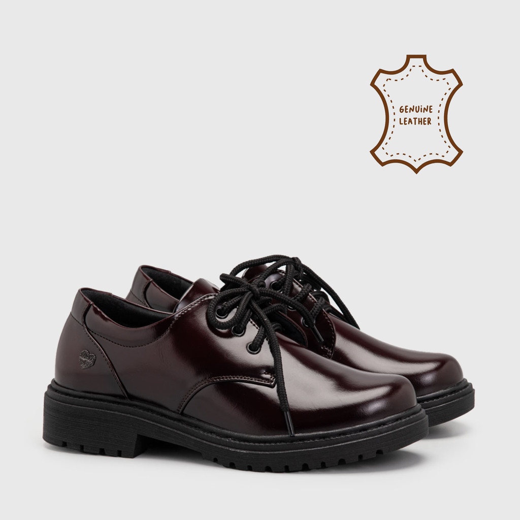 Adorableprojects Vailey Oxford Brushed Off Genuine Leather Maroon