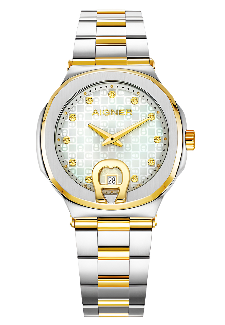 Aigner Jam Tangan Wanita AIGNER Taviano AGW-242001 Silver Gold - Stainless Steel