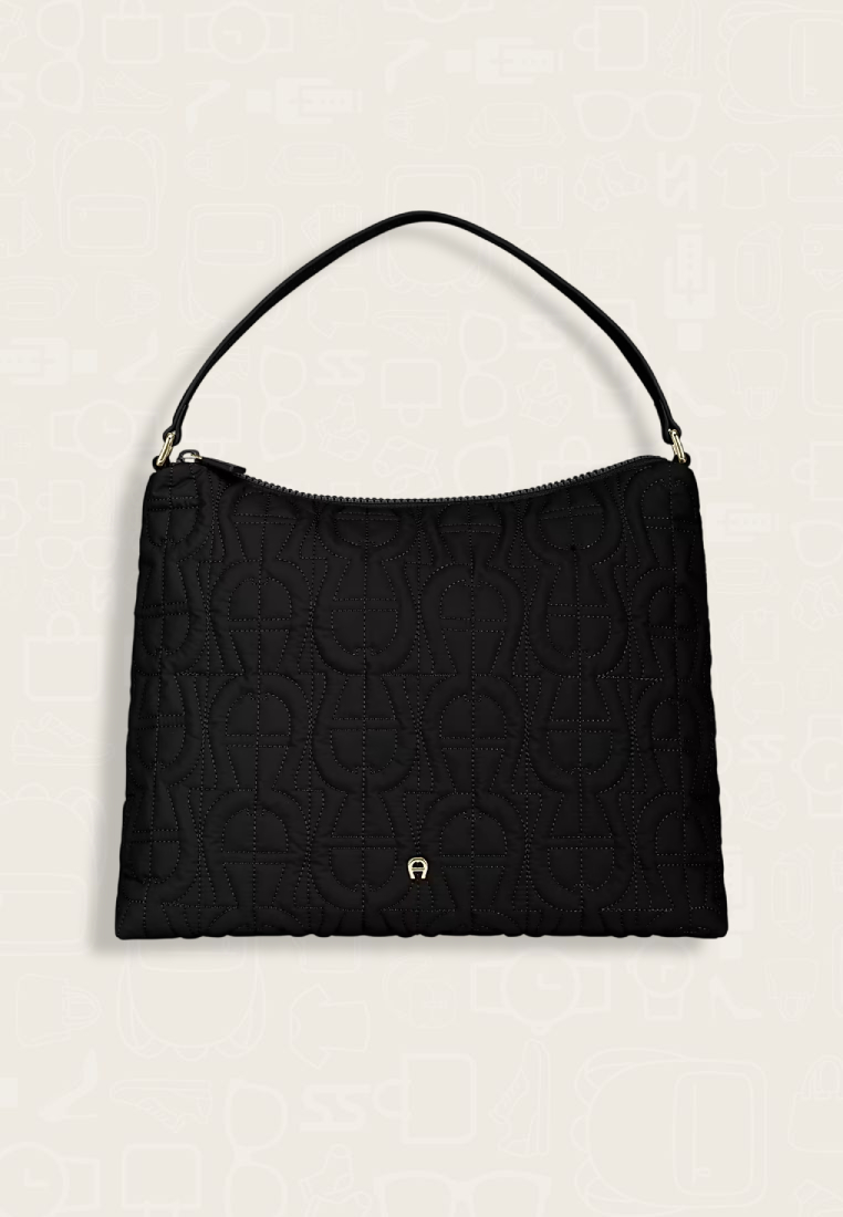 Aigner Cuscino Hobo Bag M Black