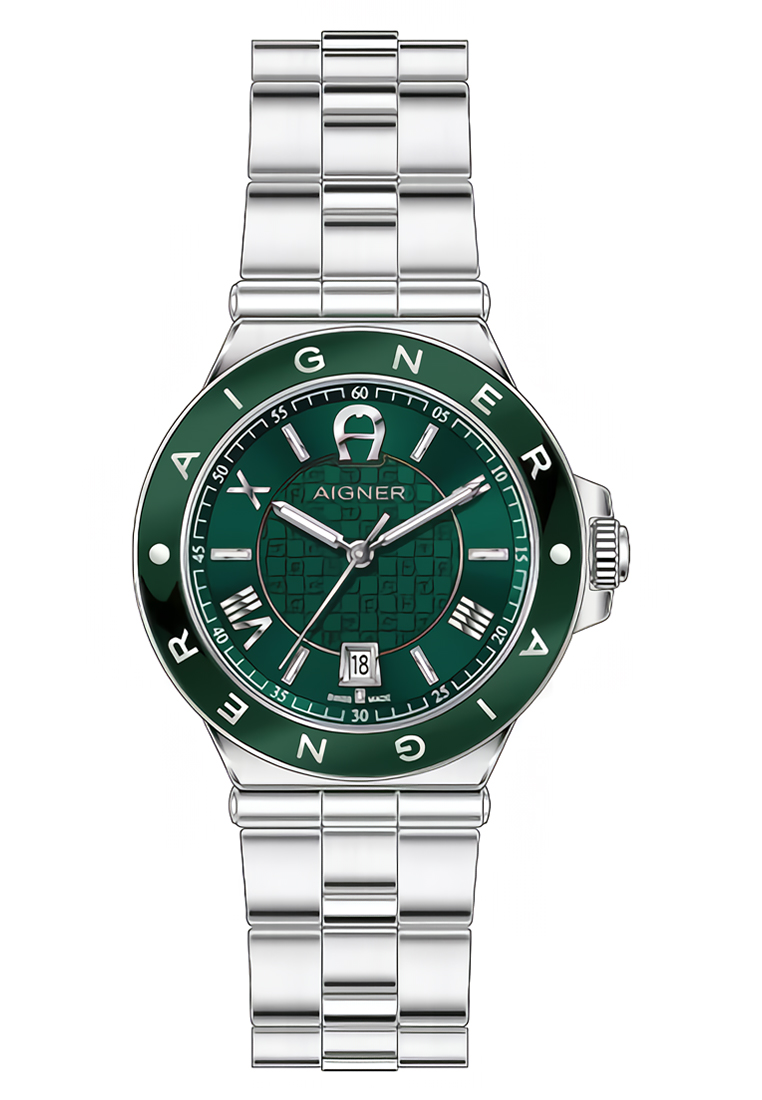 Aigner Jam Tangan Pria AIGNER Trieste AGW.243003 Green Dial - Stainless Steel