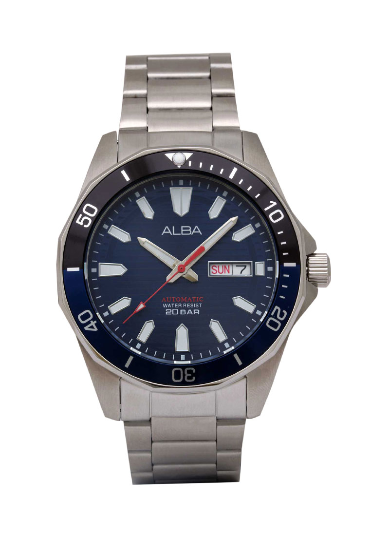 Alba Jam Tangan Pria - Silver Blue - Stainless Steel - AL4507