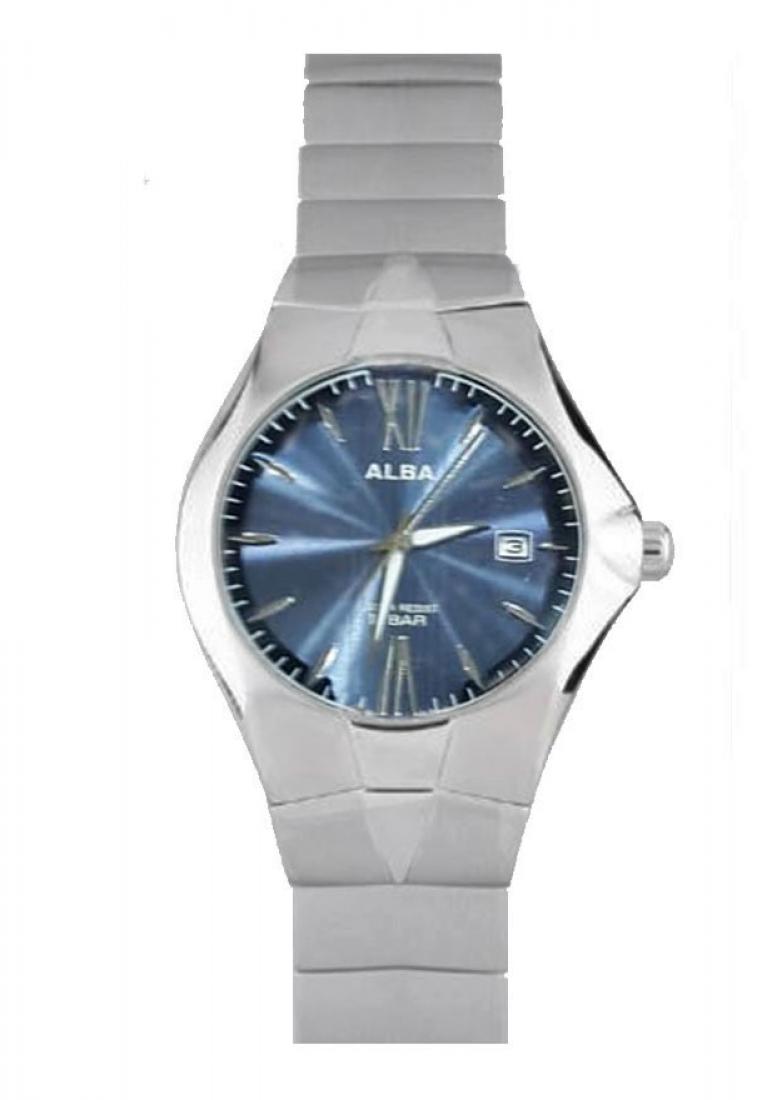 Alba Jam Tangan Pria Alba Original Garansi Resmi AXDN33 Strap Stainless Steel Silver Angka Romawi