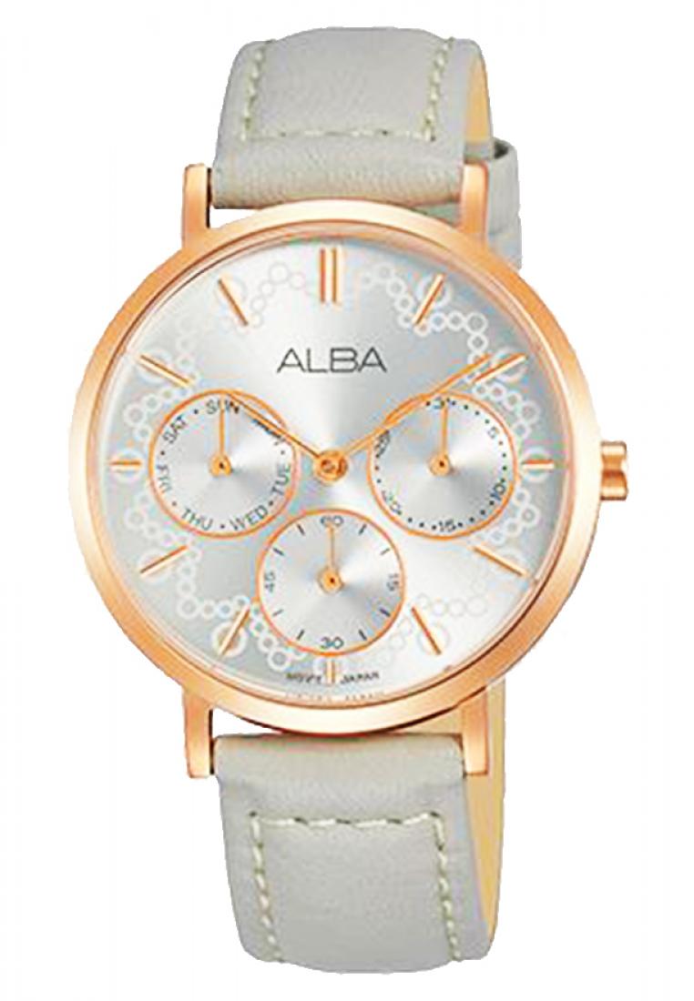 Alba Jam Tangan Wanita Alba Original Garansi Resmi AP6604 AP6604X1 Strap Grey Leather
