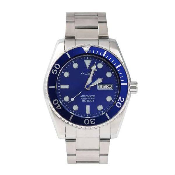 Alba Jam Tangan Pria Alba Automatic Original AL4359 Strap Stainless Steel Silver