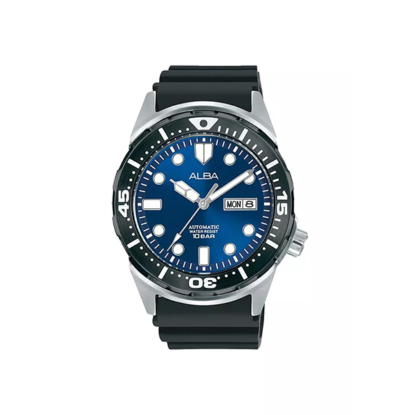 Alba Jam Tangan Pria Alba Automatic Original AL4379 Strap Stainless Steel Silver