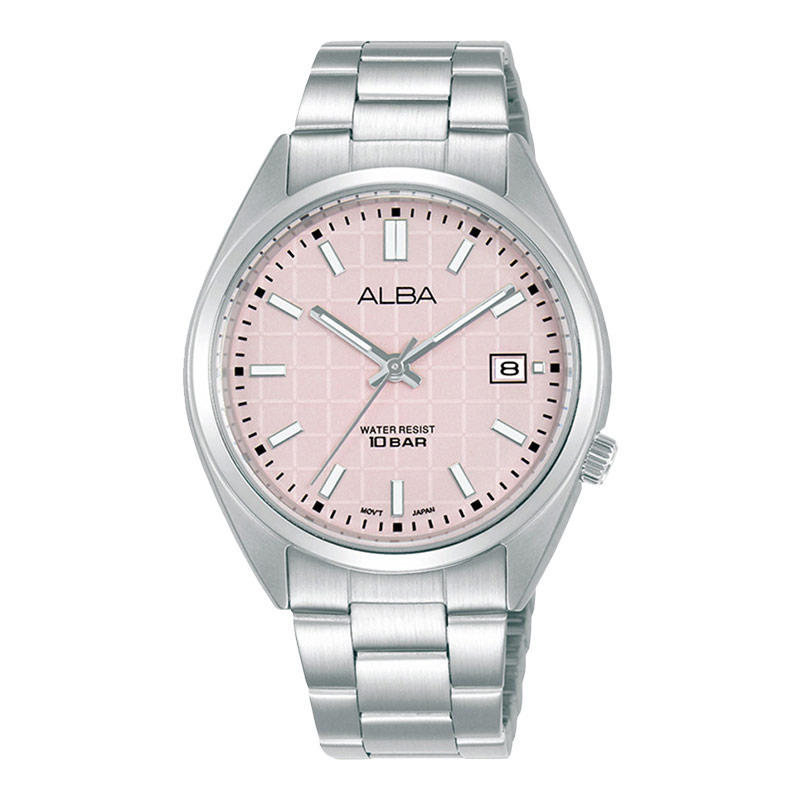 Alba Jam Tangan Unisex Alba Active AG8M43X1 Strawberry Gelato Series Pink Patterned Dial Stainless S