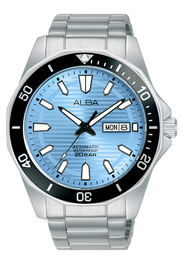 Alba AL4459X1 Jam Tangan Pria - Silver Blue - Stainless Steel