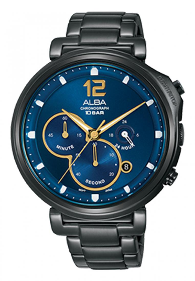 Alba Jam Tangan Pria Alba Original Garansi Resmi AT3E21 AT3E21X1 Strap Stainless Steel Black