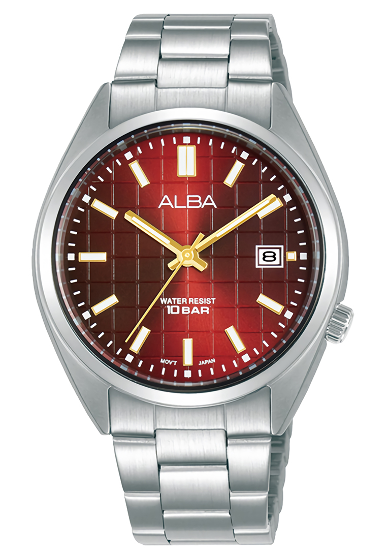 Alba Active - Jam Tangan Analog Wanita - Silver Red - Stainless Steel Bracelet - AG8M31X1