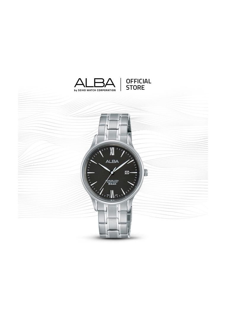 Alba Jam Tangan Wanita AH7N87 / AH7N87X1 Quartz Black Dial Stainless Steel Strap Watch